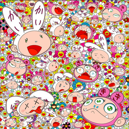 Takashi Murakami, ‘THERE’S BOUND TO BE DIFFICULT TIME THERE’S BOUND TO BE SAD TIMES BUT WE WON'T LOSE HEART; WE’D RATHER NOT CRY, SO LAUGH, WE WILL!’, 2018