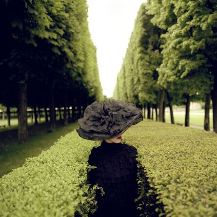 Rodney Smith, ‘Woman with Hat Between Hedges, Parc de Sceaux, France’, 2004