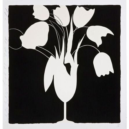 Donald Sultan, ‘White Tulips and Vase’, 2014