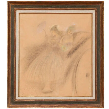 Louis Icart, ‘Louis Icart, French, 1888-1950 Ladies in a Carriage Pastel on Paper’, 1935