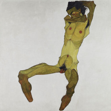 Egon Schiele, ‘Seated Male Nude (Self-Portrait)’, 1910