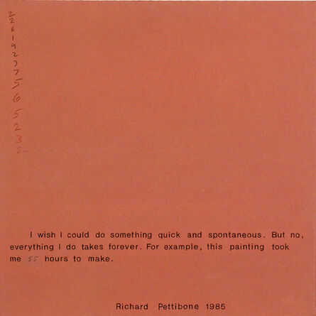 Richard Pettibone, ‘I Wish I Could Do Something Quick and Spontaneous’, 1985
