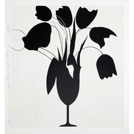 Donald Sultan, ‘Black Tulips and Vase’, 2014