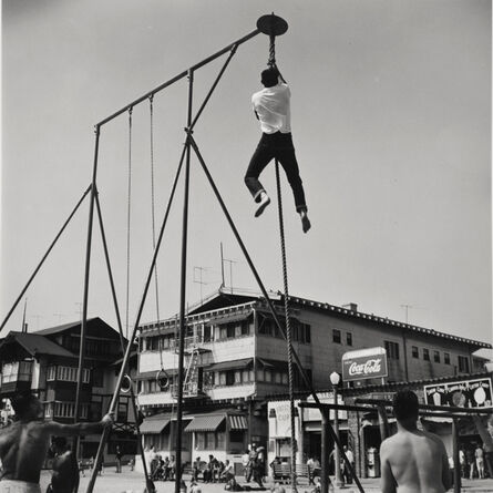 Larry Silver, ‘Shinning, Muscle Beach, Santa Monica, CA’, 1954