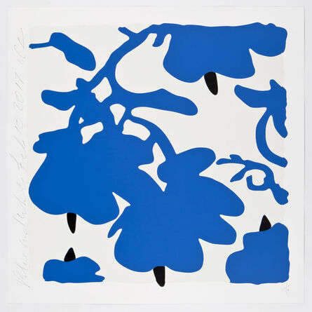 Donald Sultan, ‘Lantern Flower (Blue and White)’, 2017