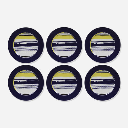 Roy Lichtenstein, ‘Service plates, set of six’, 1990