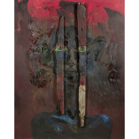 Rainer Fetting, ‘Holzbild - Dark Red’, 1983
