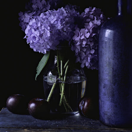 Paul Cary Goldberg, ‘Still Life with Hydrangea and Plums’, N/A