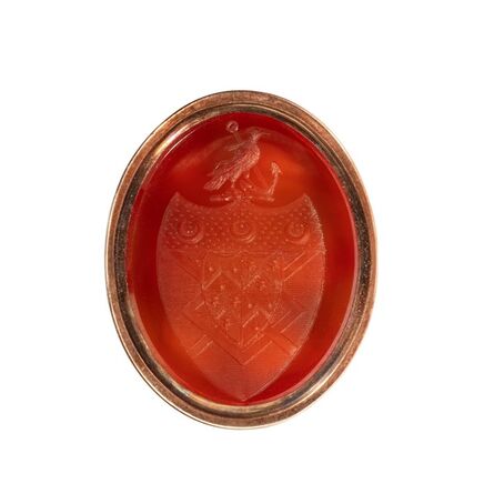 Captain Hood’s gold and hardstone armorial fob seal, ‘Captain Hood’s gold and hardstone armorial fob seal’, ca. 1790