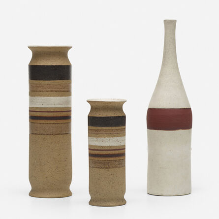 Bruno Gambone, ‘collection of three vases’, c. 1960