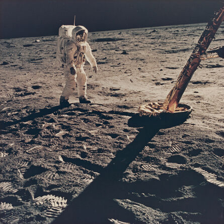 Neil Armstrong, ‘Aldrin near the north footpad’, 1969