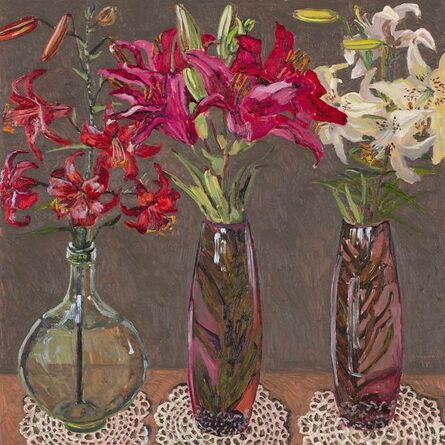 Lucy Culliton, ‘Lillies, glass vessels’, 2018