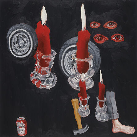 Emilio Villalba, ‘Candles, Legs and Wheels’, 2021