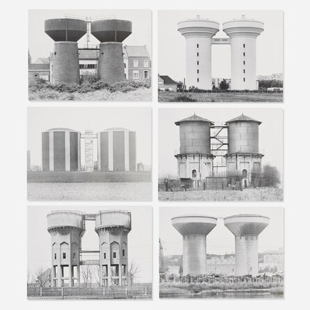 Bernd and Hilla Becher, ‘Sechs Doppelwasserturme (Six Double Water Towers) portfolio’, 1972