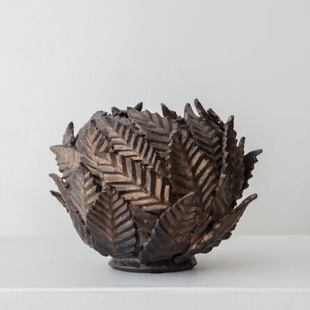 Christopher Maschinot, ‘Bronze Leaf Vessel’, 2021