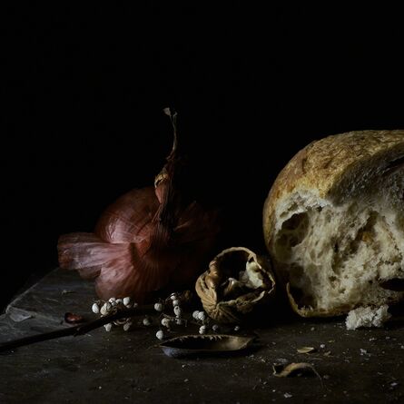 Paul Cary Goldberg, ‘Still Life with Red Onion, Walnut and Bread . from the series 'In My Solitude'’, 2014