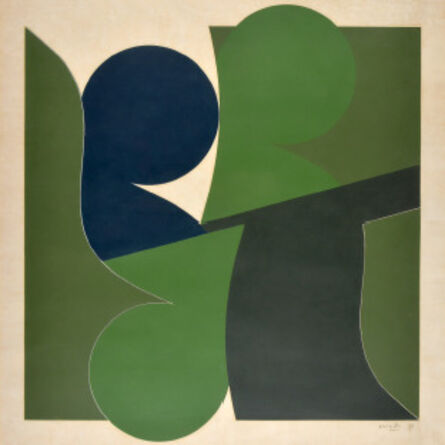 Luis Wells, ‘Sin título (Composición Verde)’, ca. 1970
