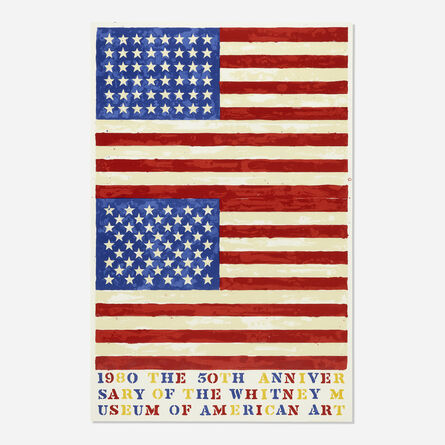 Jasper Johns, ‘Two Flags (Whitney Museum of American Art 50th Anniversary)’