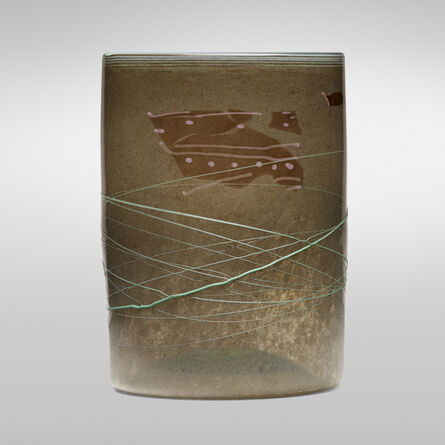 Dale Chihuly, ‘Early Taupe Blanket Cylinder and Green Wrap’, 1978