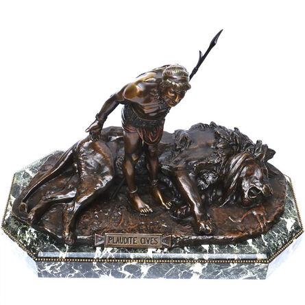 Jean-Léon Gérôme, ‘Jean Leon Gerome Plaudite Cives Bronze sculpture’, ca. 1900