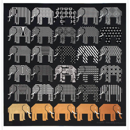 Pedro Friedeberg, ‘Elefantes II’, 2017