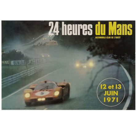 Anon, ‘1971 24 Heures du Mans Official Vintage Event Lithographic Poster’, 1971