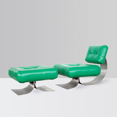 Oscar Niemeyer, ‘Lounge chair "Alta" and ottoman’, 1970