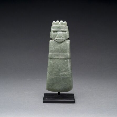 Unknown Pre-Columbian, ‘Guanacaste-Nicoya Jade Figure Celt Pendant’, 300 AD to 500 AD