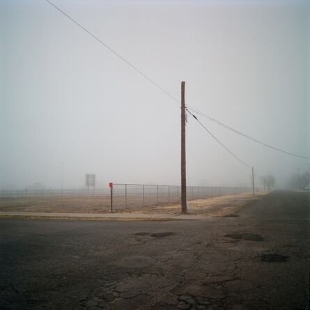 Allison V. Smith, ‘Football field in fog. Alpine, Texas. ’, 2019
