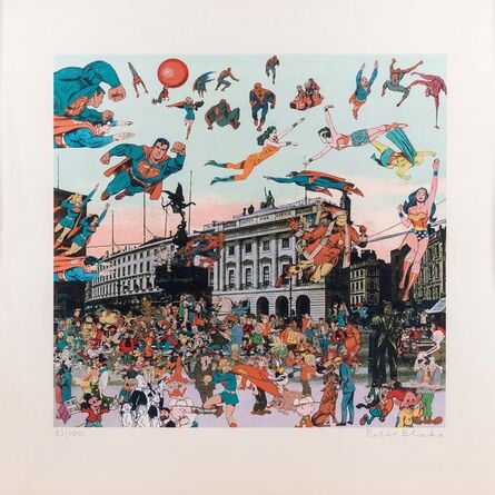 Peter Blake, ‘London- Piccadilly Circus- The Convention of Comic Book Characters’, 2012