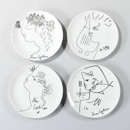 Jean Cocteau, ‘Four Luncheon Plates’