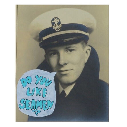 Rob Pruitt, ‘"Do You Like Seamen ?", Paint on Vintage Photograph, UNIQUE’, 2018