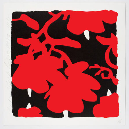 Donald Sultan, ‘Lantern Flowers (Red and Black)’, 2017
