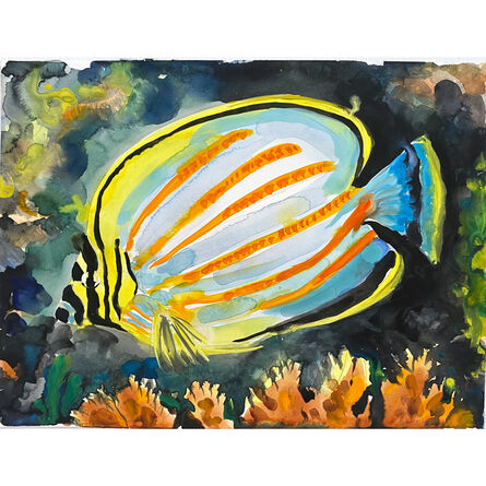 Wendy Klemperer, ‘Tropical Fish Watercolor ’, 2020