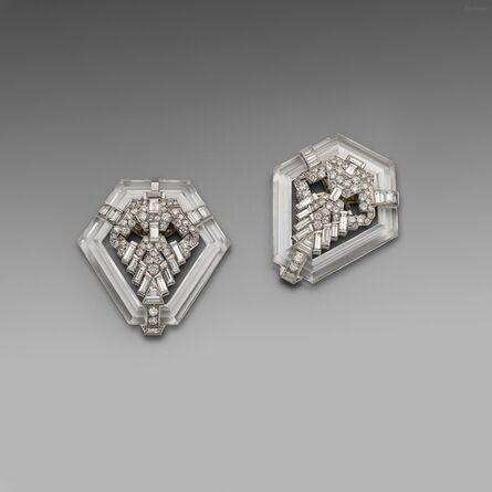 Unknown, ‘A Pair of Art Deco Diamond Clips’
