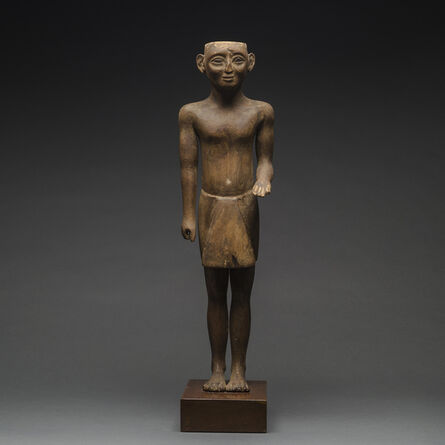 Unknown Egyptian, ‘New Kingdom Wooden Sculpture of a Standing Man’, 1570 BC to 1070 BC