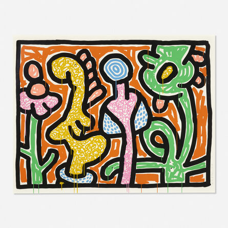 Keith Haring, ‘Flowers IV’, 1990