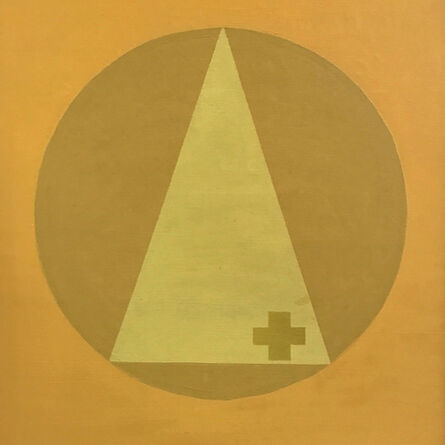 Alberto Casari, ‘Yelllow Cross on Yellow Triangle on Yellow Circle on Yellow Background, ’, 2000