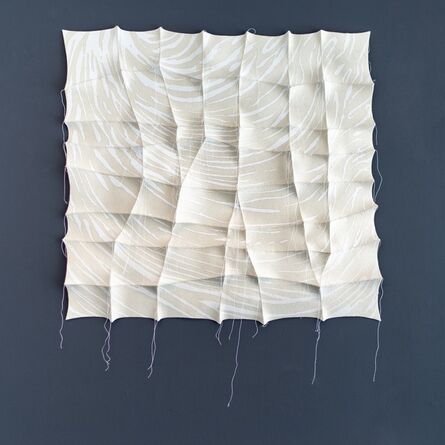 Chung-Im Kim, ‘White Sand 2 - pattern, wall hanging, 3D, felt, fabric, textile, tapestry’, 2020