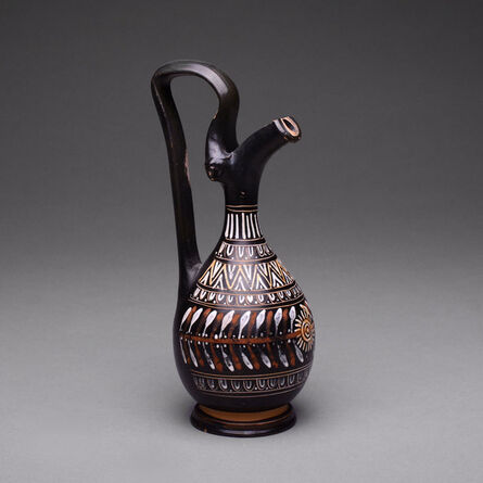 South Italian, ‘Gnathian Polychrome Oinochoe with High Handle’, 500 BC to 300 BC