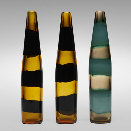 Fulvio Bianconi, ‘A Fasce Orizzontali bottles model 4399, collection of three’, 1951
