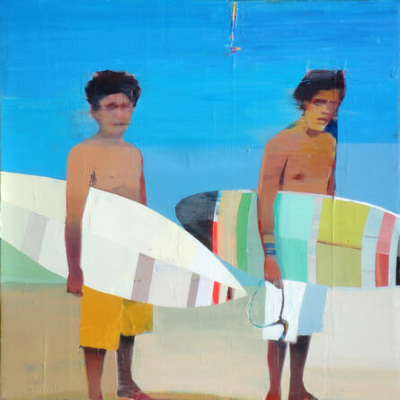 Suhas Bhujbal, ‘Surfers on the Beach’, 2018