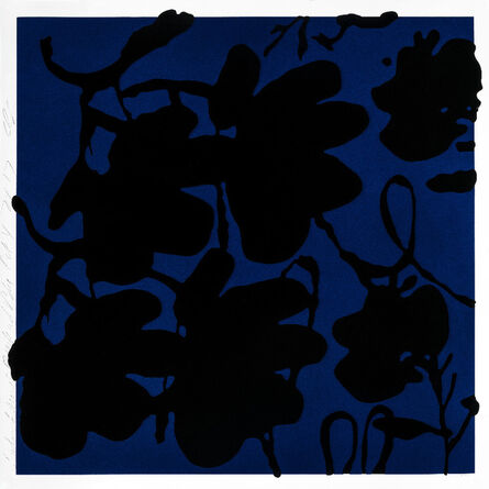 Donald Sultan, ‘Lantern Flowers, Black and Blue’, 2017