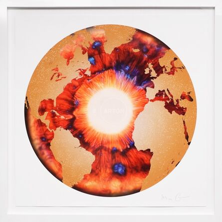 Marc Quinn, ‘Red and Gold 'Iris' with Diamond Dust’, 2020