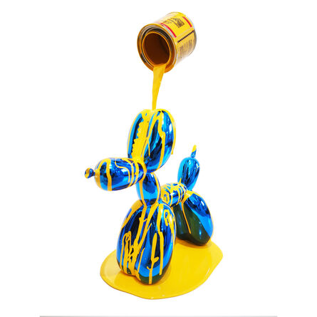 Joe Suzuki, ‘Balloon Puppy (Blue body and yellow splash)’, 2021
