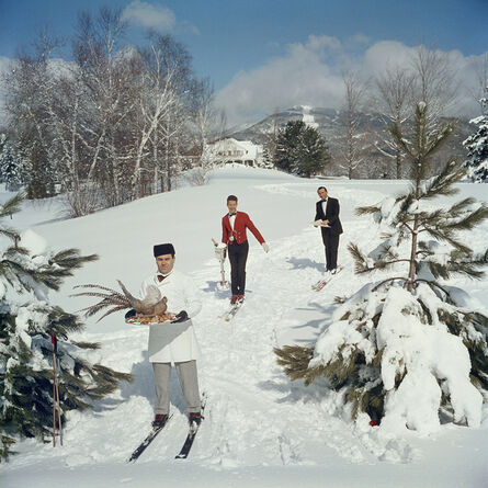 Slim Aarons, ‘Skiing Waiters, Stowe, Vermont’, 1962
