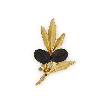 Fonseque et Olive, ‘A Gold and Gem-set Coffee Bean Brooch’, ca. 1885