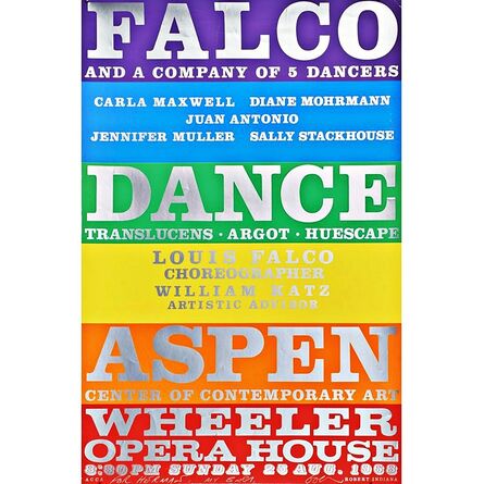 Robert Indiana, ‘FALCO Dance Company (Hand Signed/Dedicated)’, 1968