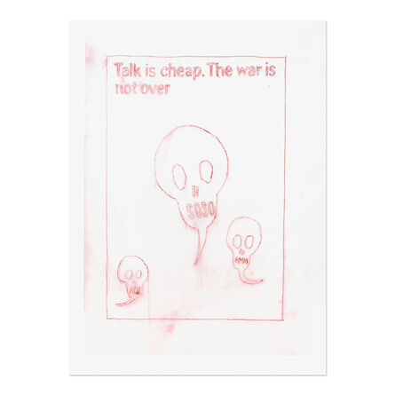 Daniel Richter, ‘Untitled (Talk is cheap. The war is not over)’, 2013