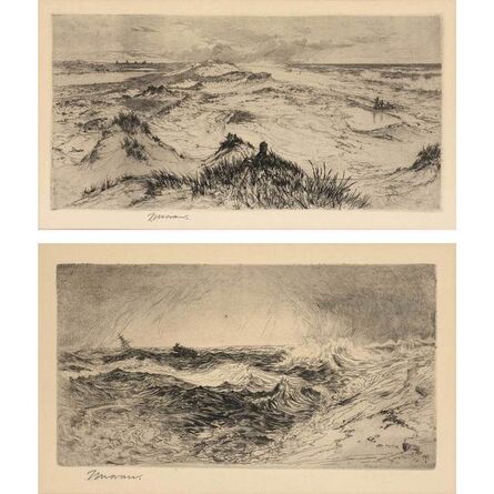 Thomas Moran, ‘LOOKING OVER THE SAND DUNES--EAST HAMPTON; THE RESOUNDING SEA (KLACKNER 16; NOT IN K.)’, 1880 and 1886